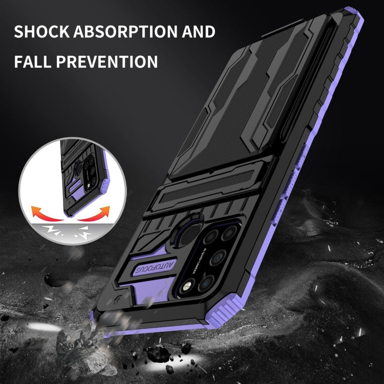 For OPPO Realme C17 Kickstand Armor Card Wallet Phone Case