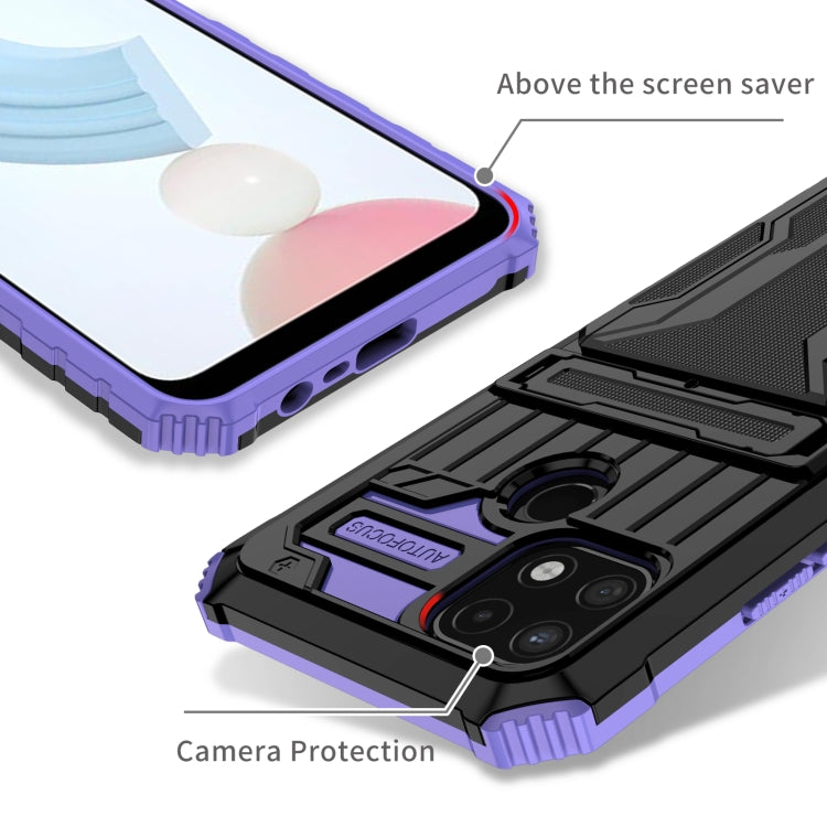 For OPPO Realme C21 Kickstand Armor Card Wallet Phone Case