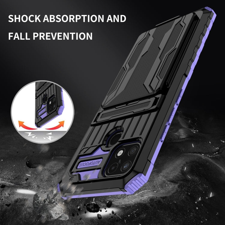 For OPPO Realme C21 Kickstand Armor Card Wallet Phone Case