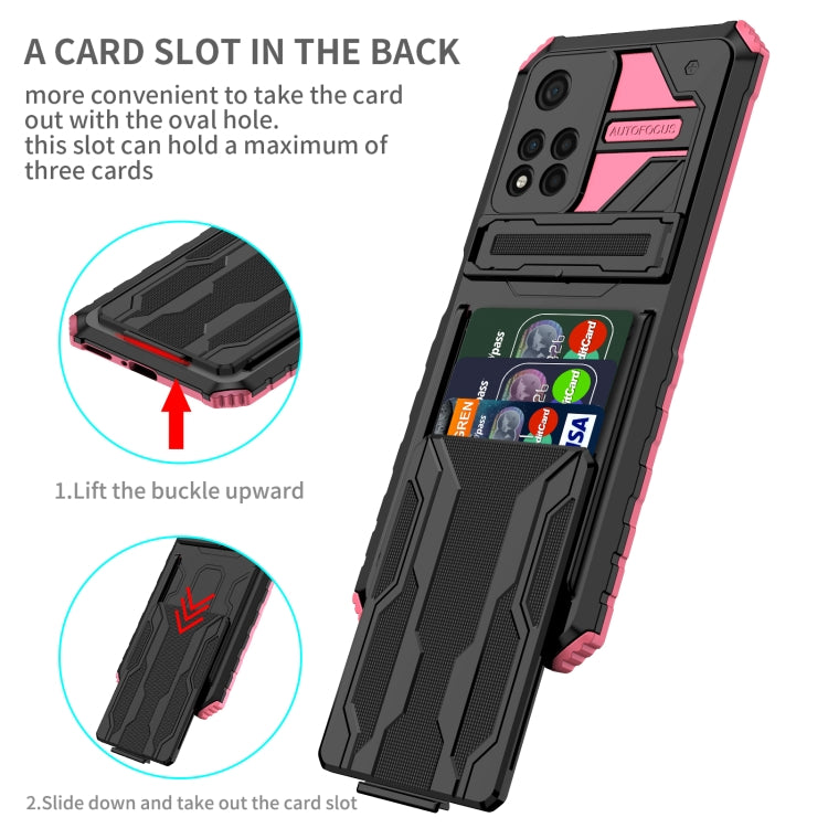 For Xiaomi Redmi Note 11 Pro Kickstand Armor Card Wallet Phone Case