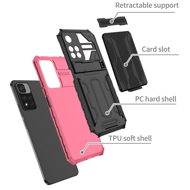 For Xiaomi Redmi Note 11 Pro Kickstand Armor Card Wallet Phone Case