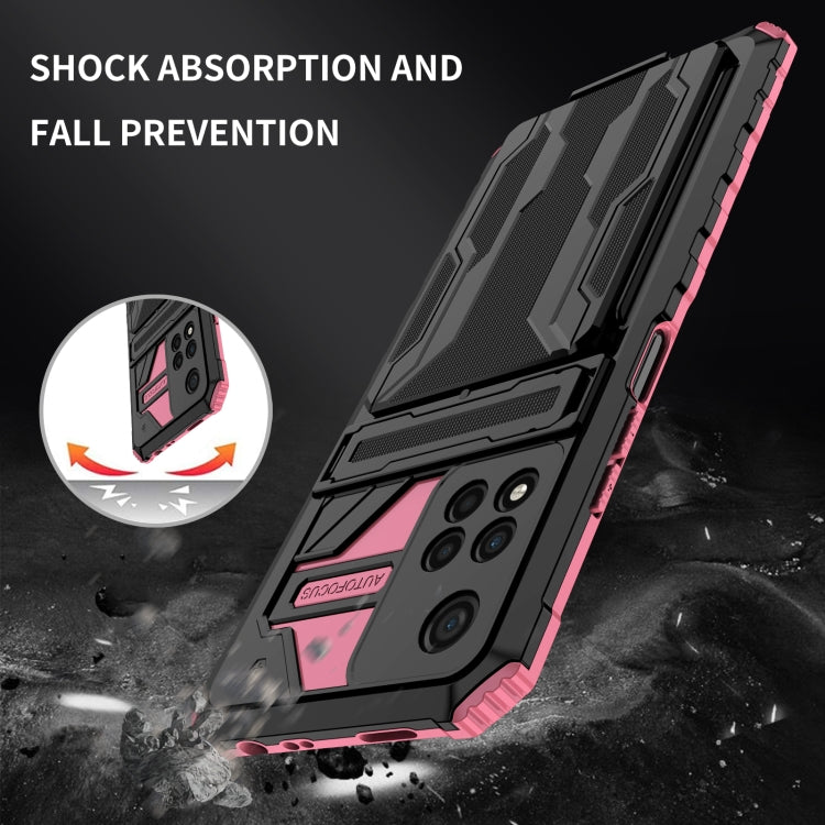 For Xiaomi Redmi Note 11 Pro Kickstand Armor Card Wallet Phone Case