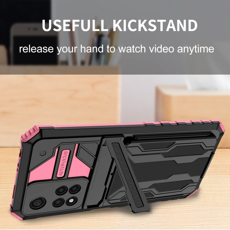 For Xiaomi Redmi Note 11 Pro Kickstand Armor Card Wallet Phone Case