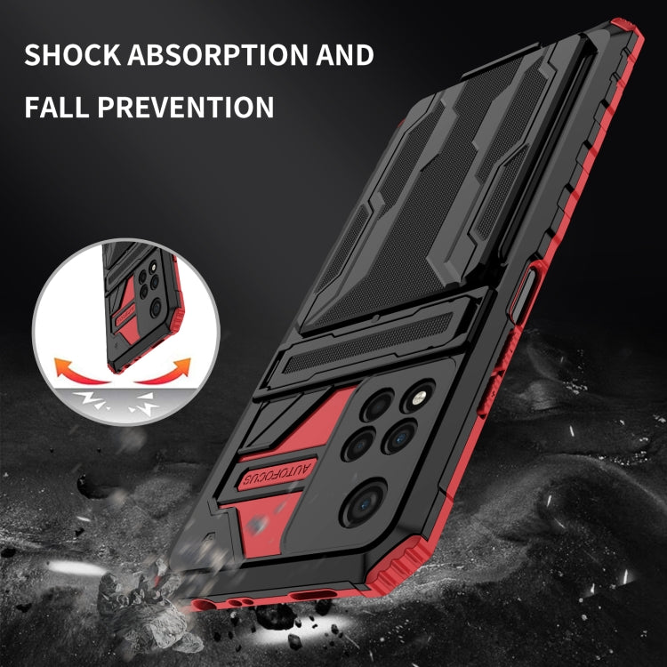 For Xiaomi Redmi Note 11 Pro Kickstand Armor Card Wallet Phone Case