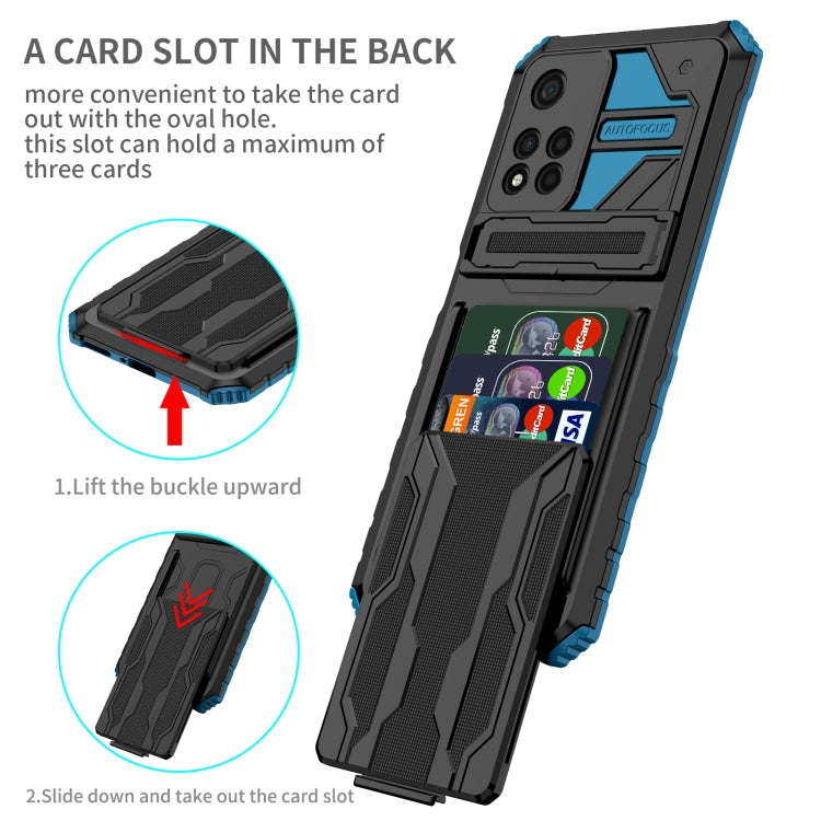 For Xiaomi Redmi Note 11 Pro Kickstand Armor Card Wallet Phone Case