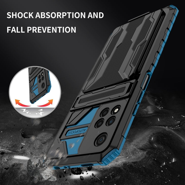 For Xiaomi Redmi Note 11 Pro Kickstand Armor Card Wallet Phone Case