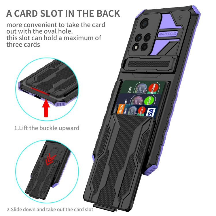For Xiaomi Redmi Note 11 Pro Kickstand Armor Card Wallet Phone Case