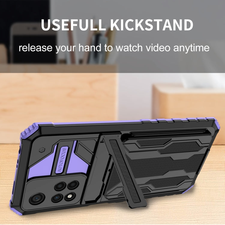 For Xiaomi Redmi Note 11 Pro Kickstand Armor Card Wallet Phone Case