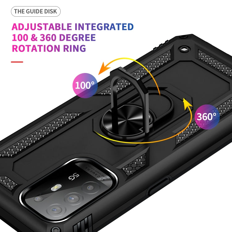 For OPPO Reno5 Z Shockproof TPU + PC Phone Protective Case with 360 Degree Rotating Holder