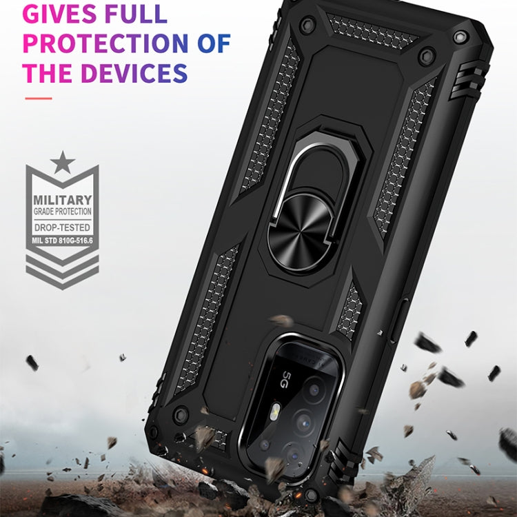 For OPPO Reno5 Z Shockproof TPU + PC Phone Protective Case with 360 Degree Rotating Holder