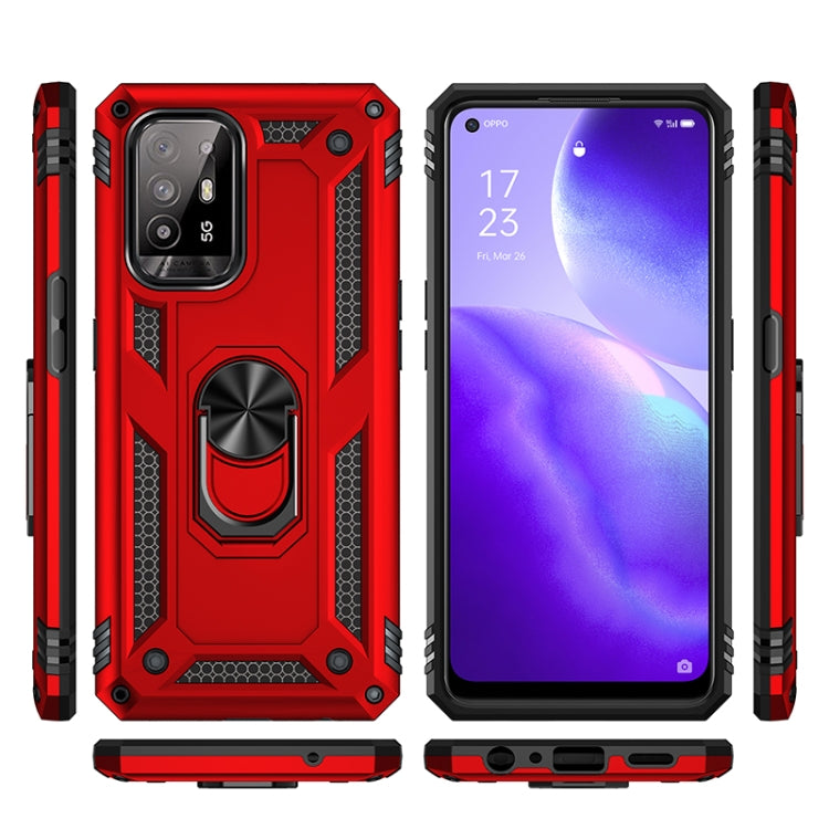For OPPO Reno5 Z Shockproof TPU + PC Phone Protective Case with 360 Degree Rotating Holder