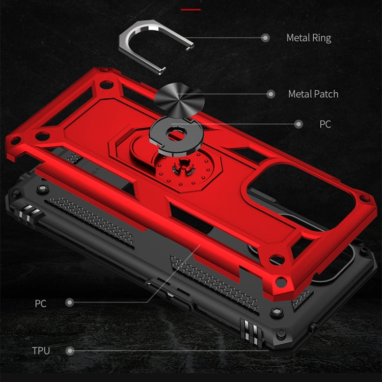 For OPPO Reno5 Z Shockproof TPU + PC Phone Protective Case with 360 Degree Rotating Holder