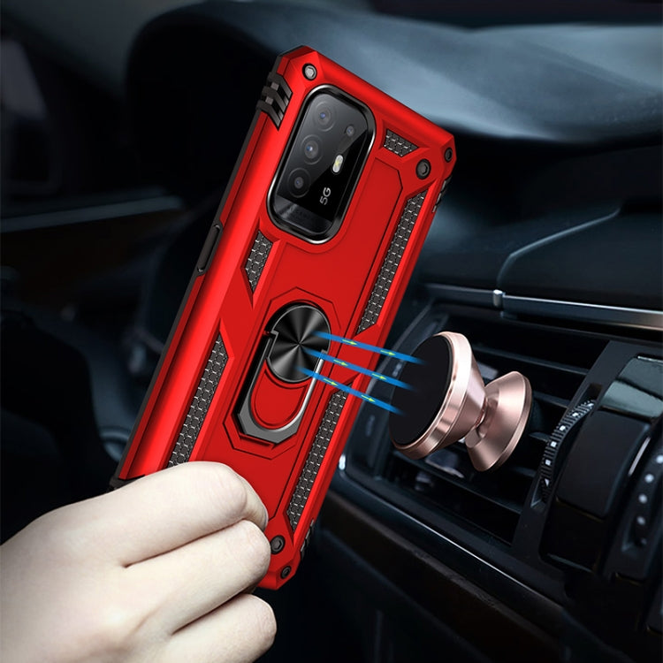 For OPPO Reno5 Z Shockproof TPU + PC Phone Protective Case with 360 Degree Rotating Holder