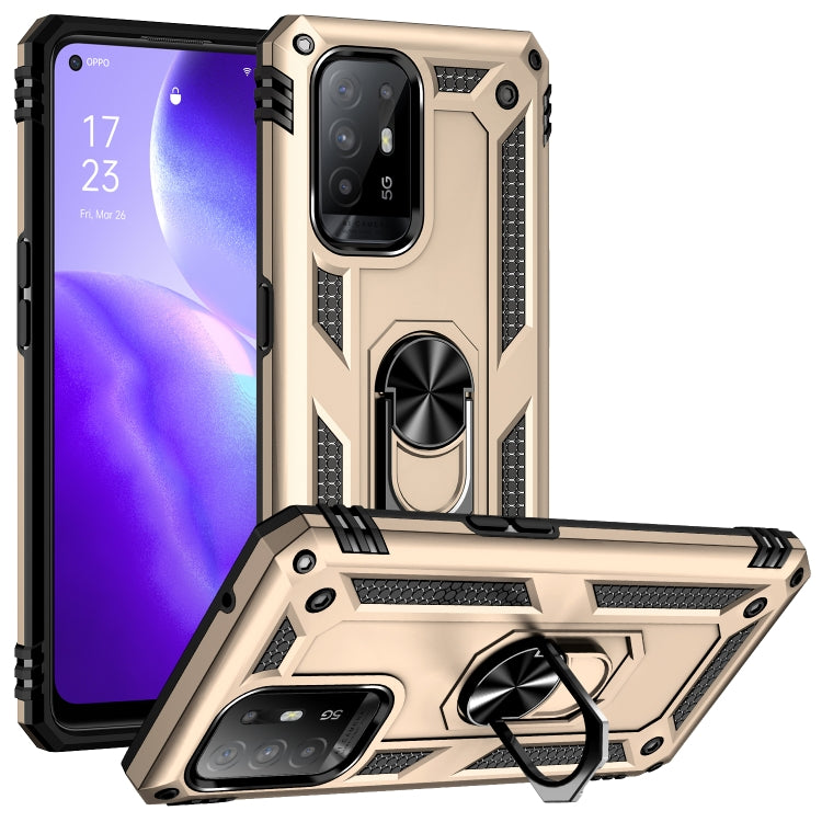 For OPPO Reno5 Z Shockproof TPU + PC Phone Protective Case with 360 Degree Rotating Holder
