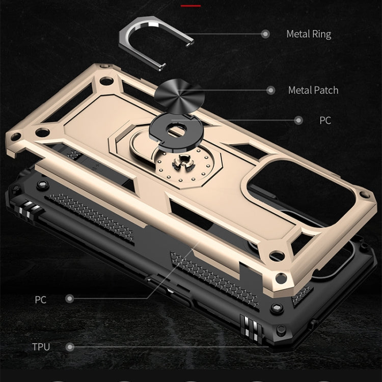 For OPPO Reno5 Z Shockproof TPU + PC Phone Protective Case with 360 Degree Rotating Holder