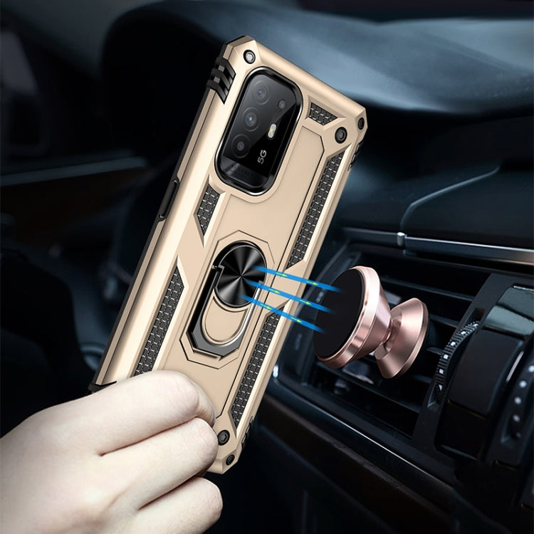 For OPPO Reno5 Z Shockproof TPU + PC Phone Protective Case with 360 Degree Rotating Holder