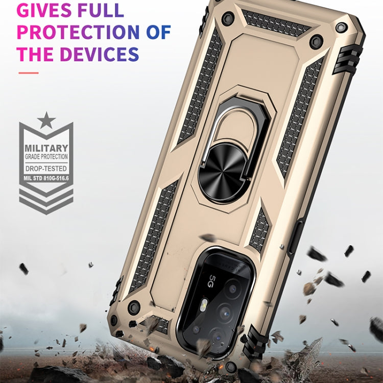 For OPPO Reno5 Z Shockproof TPU + PC Phone Protective Case with 360 Degree Rotating Holder
