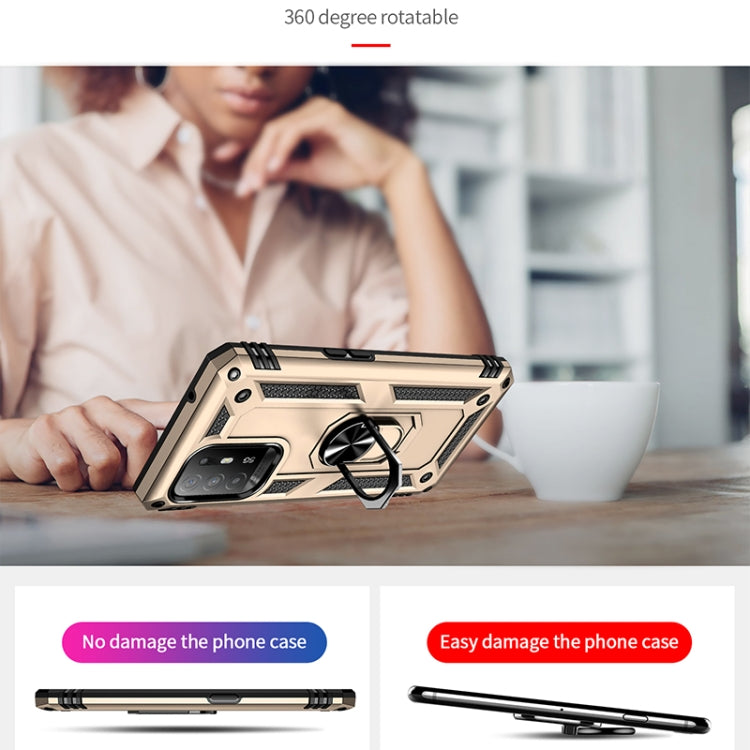 For OPPO Reno5 Z Shockproof TPU + PC Phone Protective Case with 360 Degree Rotating Holder