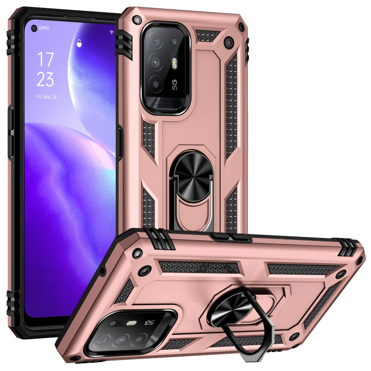 For OPPO Reno5 Z Shockproof TPU + PC Phone Protective Case with 360 Degree Rotating Holder