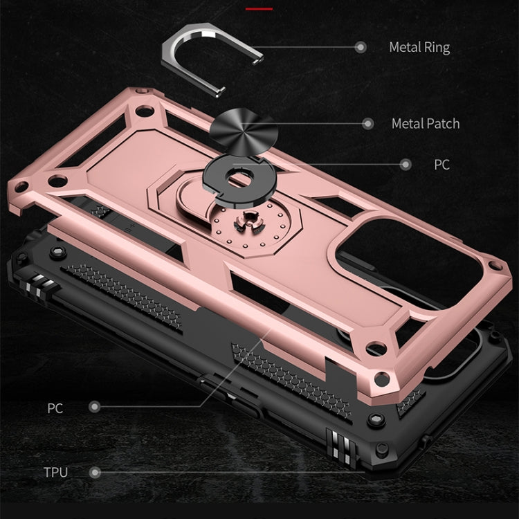 For OPPO Reno5 Z Shockproof TPU + PC Phone Protective Case with 360 Degree Rotating Holder