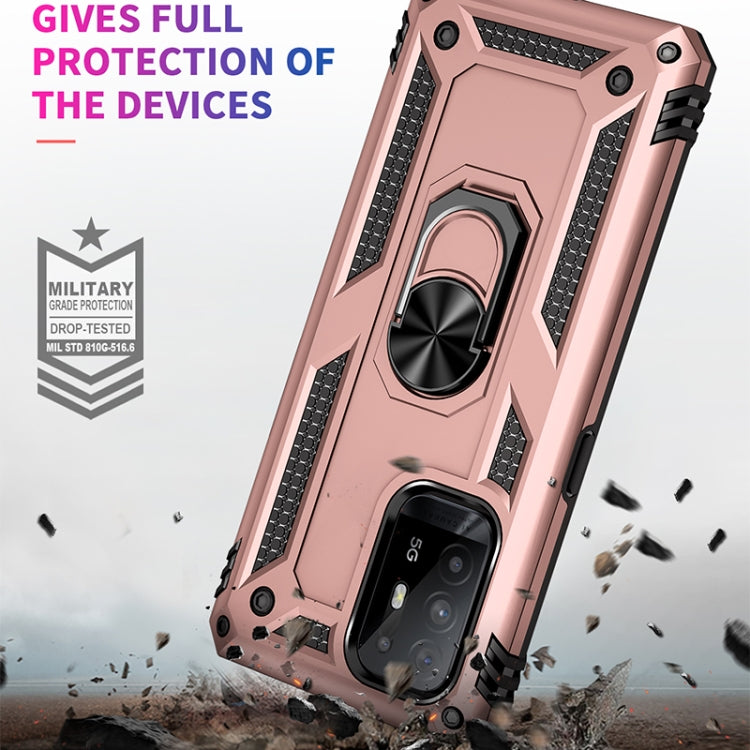 For OPPO Reno5 Z Shockproof TPU + PC Phone Protective Case with 360 Degree Rotating Holder