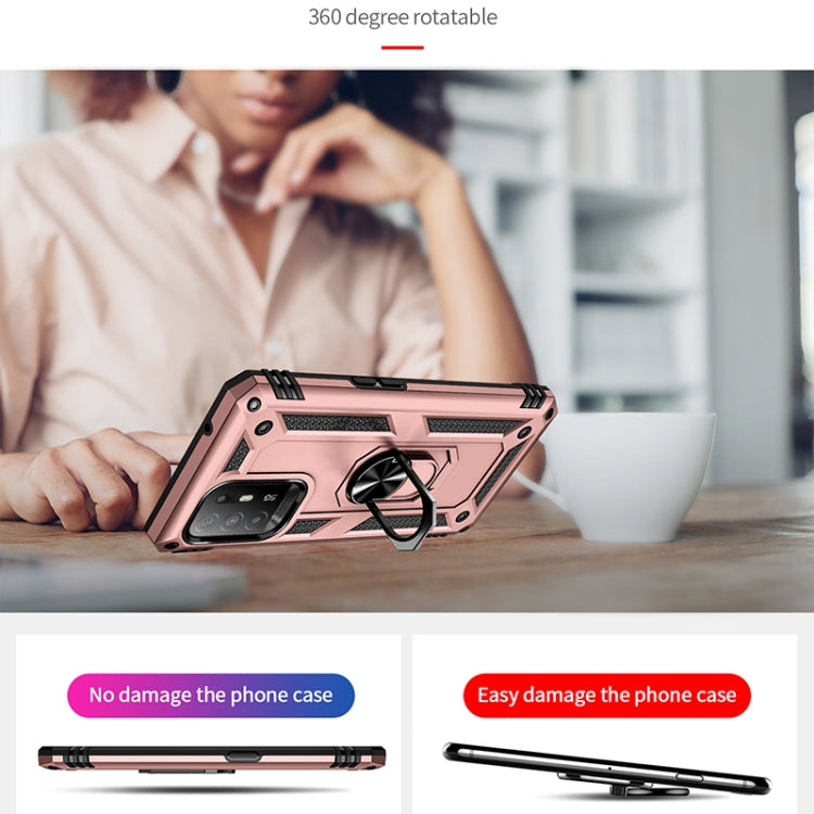 For OPPO Reno5 Z Shockproof TPU + PC Phone Protective Case with 360 Degree Rotating Holder