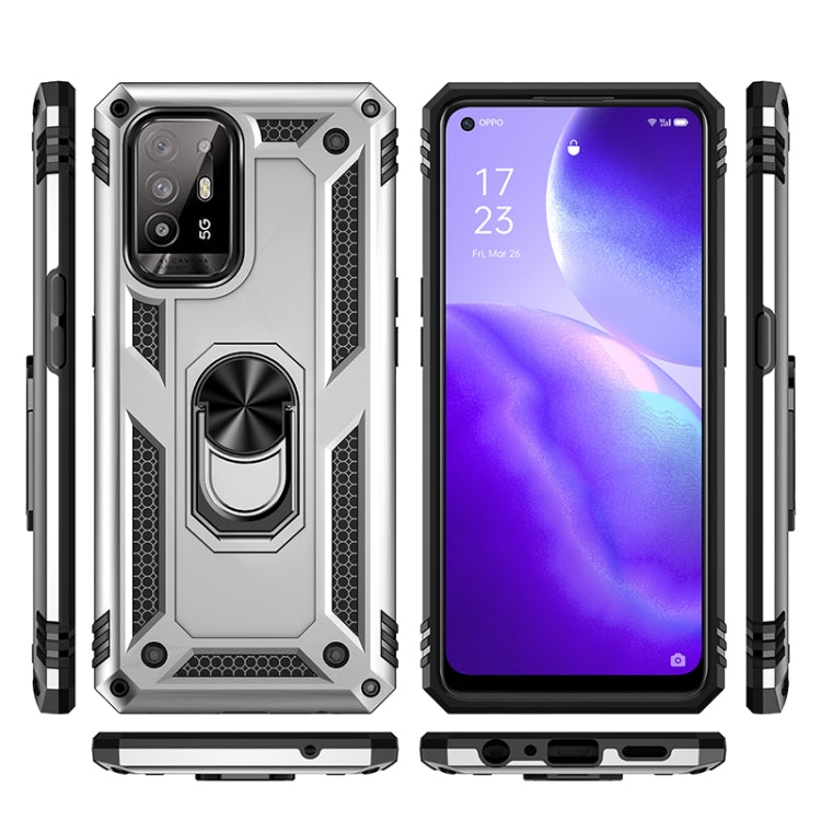 For OPPO Reno5 Z Shockproof TPU + PC Phone Protective Case with 360 Degree Rotating Holder