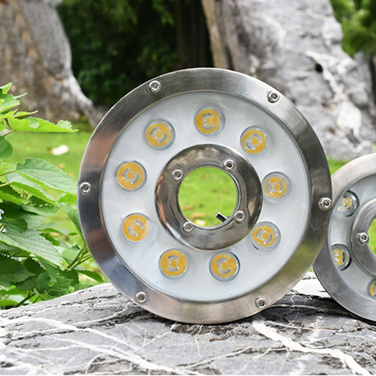 9W Landscape Colorful Color Changing Ring LED Aluminum Alloy Underwater Fountain Light(Colorful)