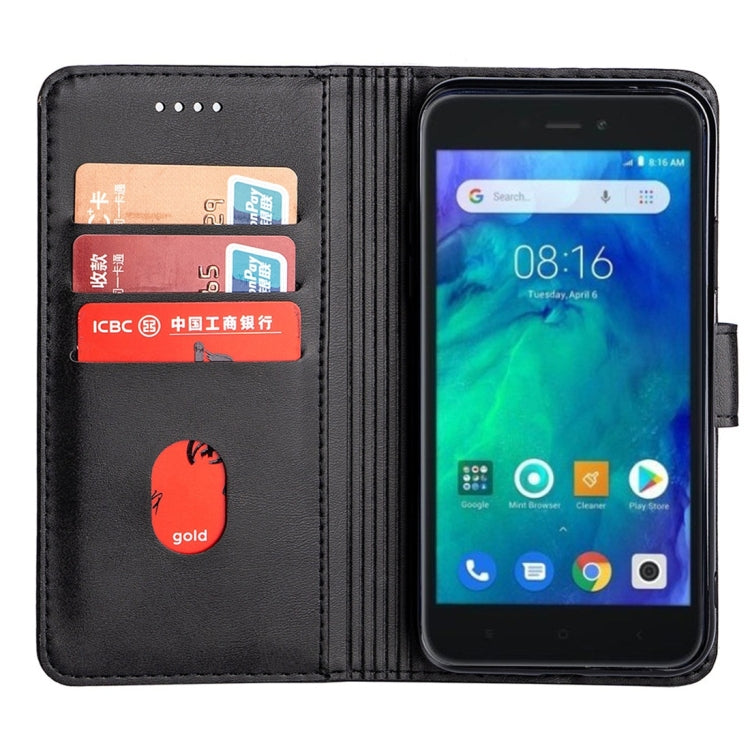 For Xiaomi Redmi Go Calfskin Texture Horizontal Flip Leather Case with Holder & Card Slots