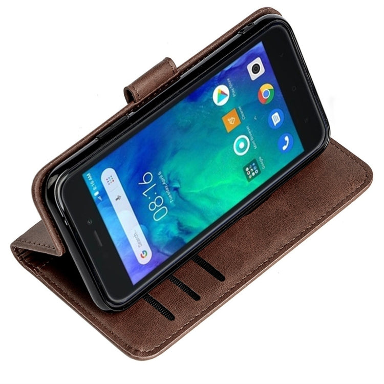For Xiaomi Redmi Go Calfskin Texture Horizontal Flip Leather Case with Holder & Card Slots