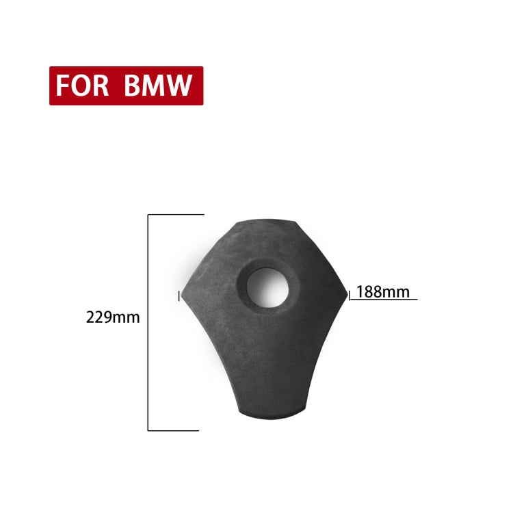 Car Suede Wrap Steering Wheel Decorative Cover for BMW E60 5 Series 2003-2012 Low-level Configuration Version, Left and Right Drive Universal