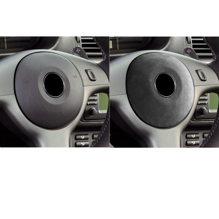 Car Suede Wrap Steering Wheel Decorative Cover for BMW M3 E46 2003-2012 / 3 Series, Left and Right Drive Universal