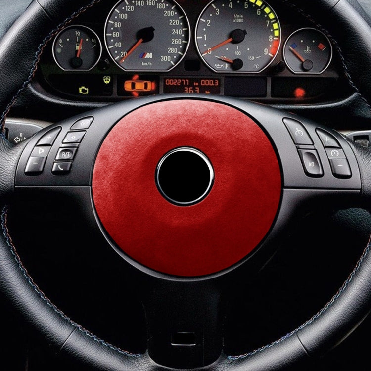 Car Suede Wrap Steering Wheel Decorative Cover for BMW M3 E46 2003-2012 / 3 Series, Left and Right Drive Universal