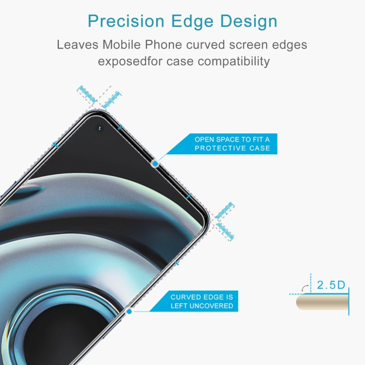 50 PCS 0.26mm 9H 2.5D Tempered Glass Film For OPPO Realme Q3t / Realme Q3s / Realme 9 Pro / Realme V25 / Realme 9 5G Speed