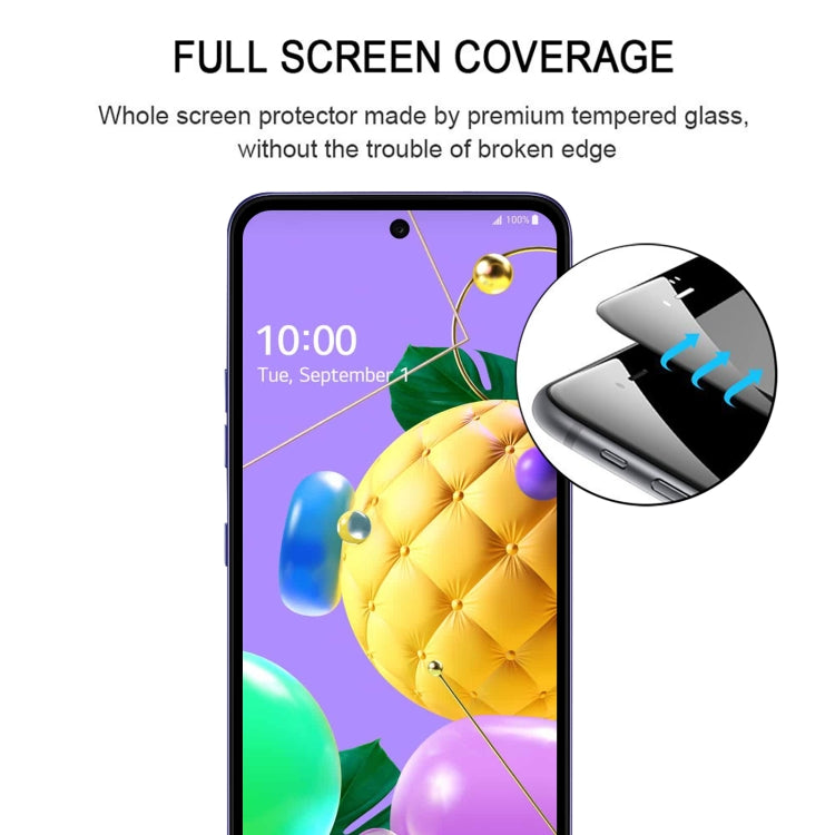 25 PCS Full Glue Cover Screen Protector Tempered Glass Film For LG K53