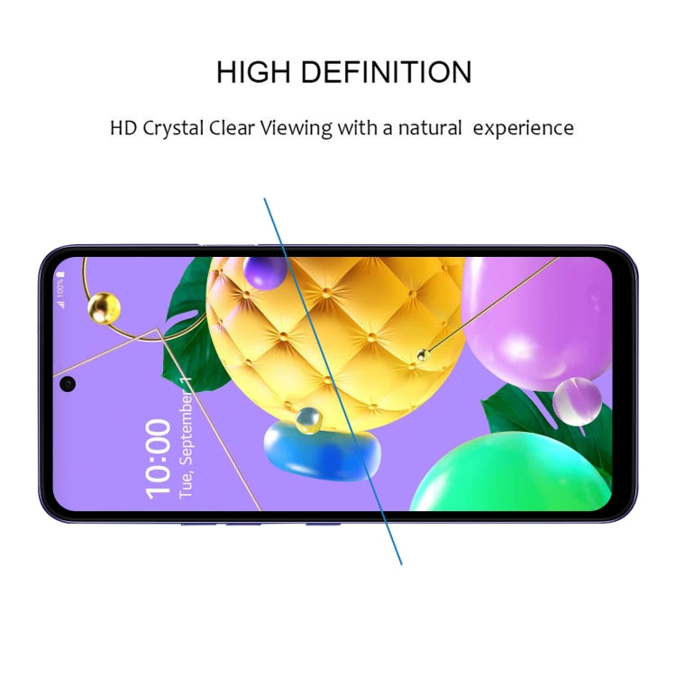 25 PCS Full Glue Cover Screen Protector Tempered Glass Film For LG K53