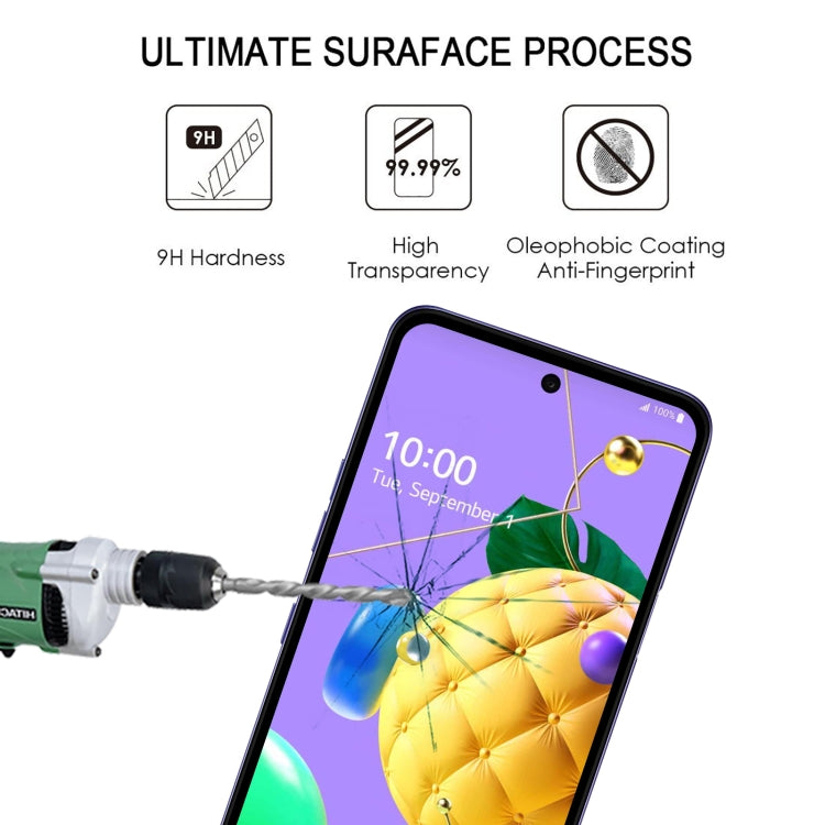 25 PCS Full Glue Cover Screen Protector Tempered Glass Film For LG K53