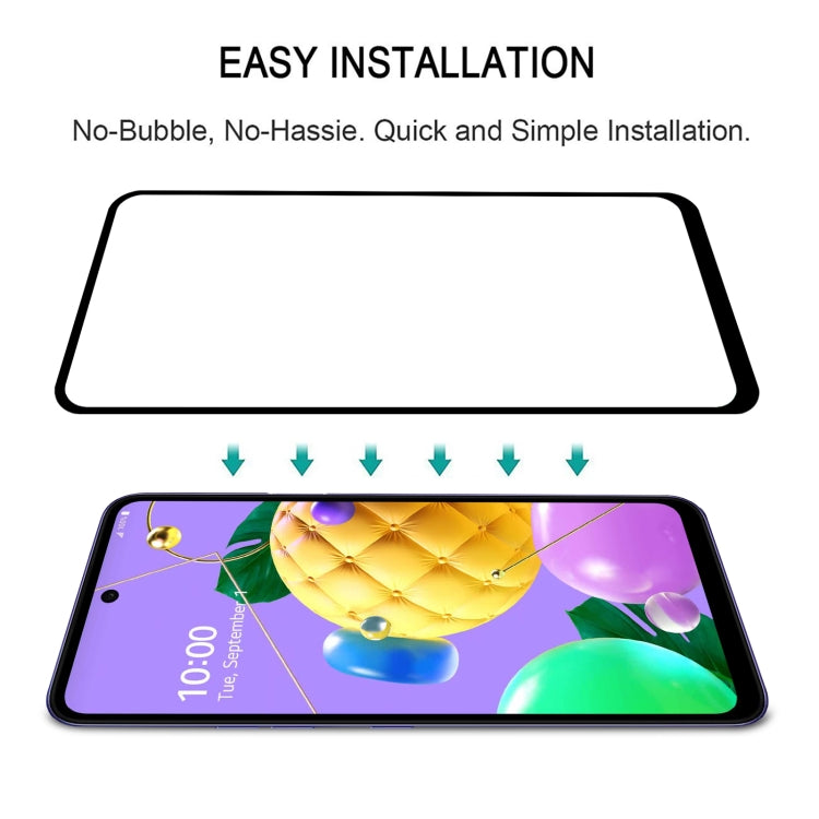 25 PCS Full Glue Cover Screen Protector Tempered Glass Film For LG K53