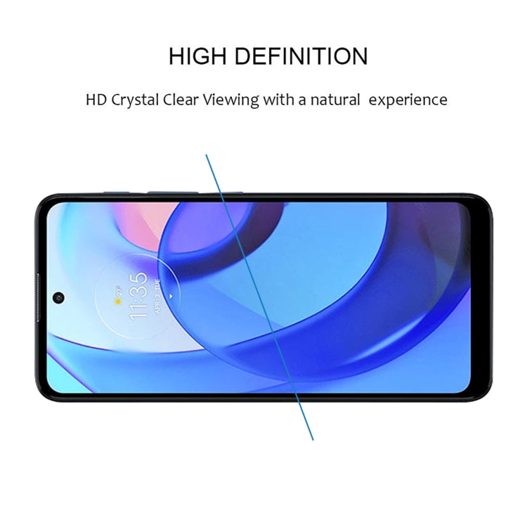 25 PCS Full Glue Cover Screen Protector Tempered Glass Film For Motorola Moto E30