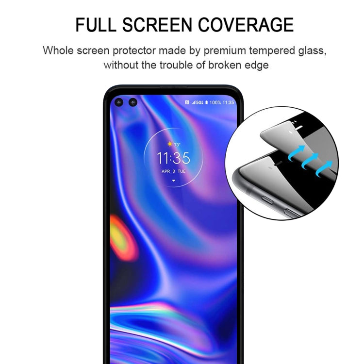 25 PCS Full Glue Cover Screen Protector Tempered Glass Film For Motorola One 5G UW