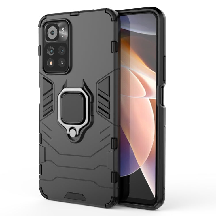 For Xiaomi Redmi Note 11 Pro / Note 11 Pro+ PC + TPU Shockproof Protective Phone Case with Magnetic Ring Holder