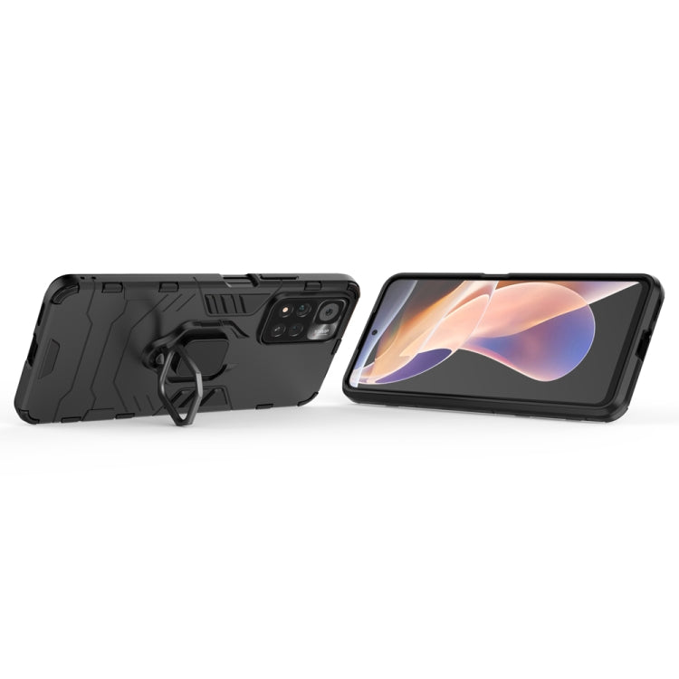For Xiaomi Redmi Note 11 Pro / Note 11 Pro+ PC + TPU Shockproof Protective Phone Case with Magnetic Ring Holder