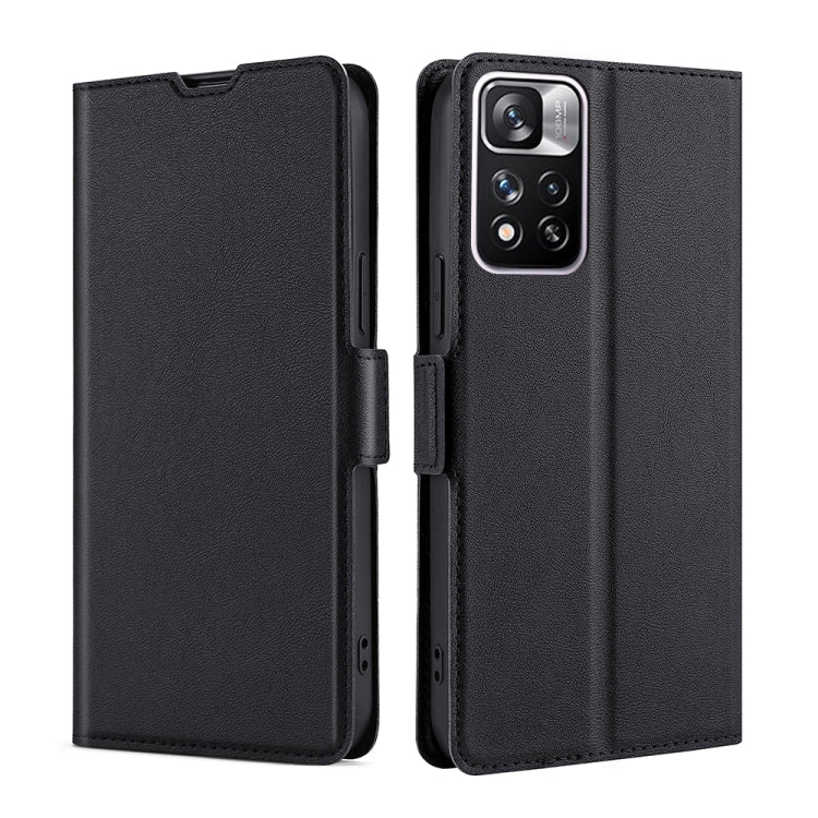 For Xiaomi Redmi Note 11 Pro China Ultra-thin Voltage Side Buckle Horizontal Flip Leather Phone Case with Holder & Card Slot