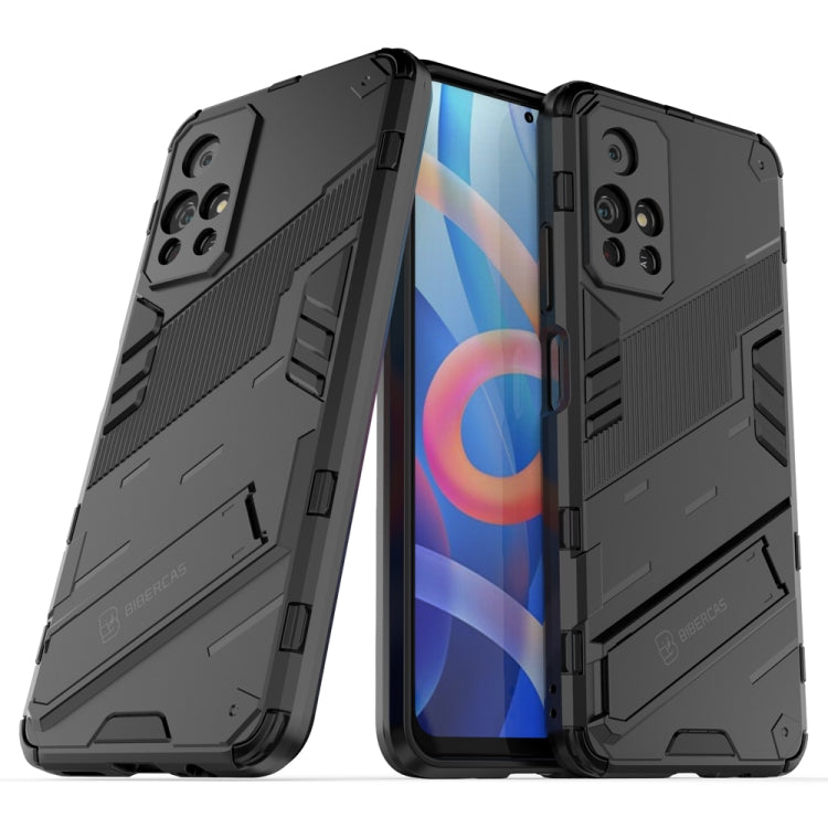 For Xiaomi Redmi Note 11 China Punk Armor 2 in 1 PC + TPU Shockproof Phone Case with Invisible Holder