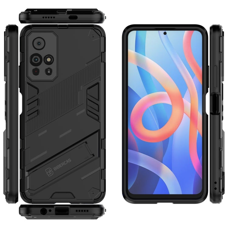 For Xiaomi Redmi Note 11 China Punk Armor 2 in 1 PC + TPU Shockproof Phone Case with Invisible Holder