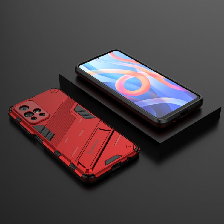 For Xiaomi Redmi Note 11 China Punk Armor 2 in 1 PC + TPU Shockproof Phone Case with Invisible Holder