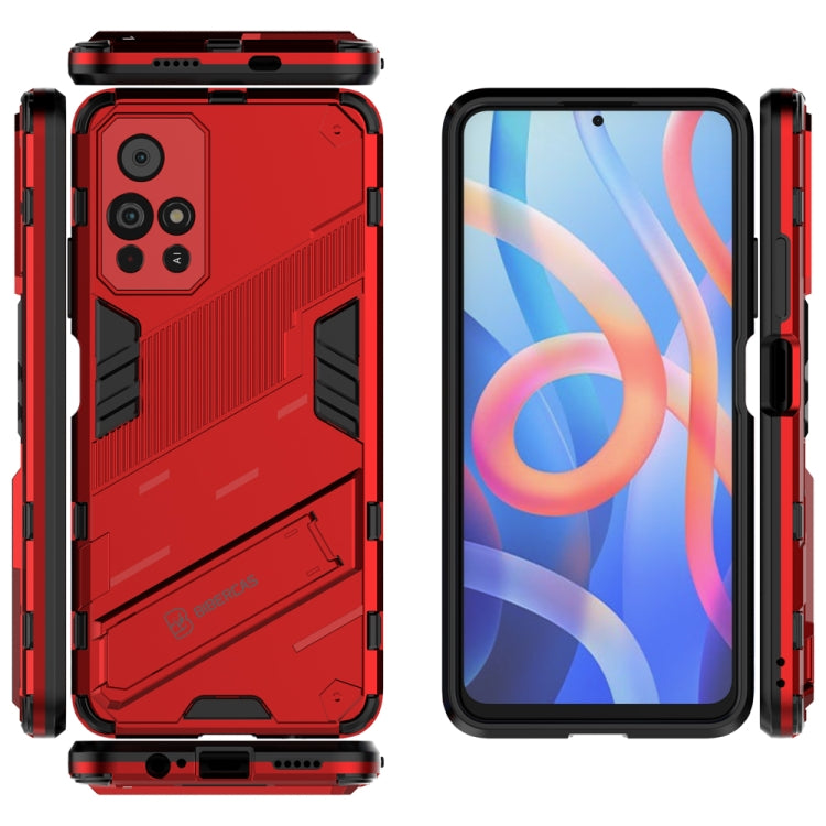 For Xiaomi Redmi Note 11 China Punk Armor 2 in 1 PC + TPU Shockproof Phone Case with Invisible Holder