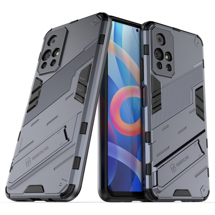 For Xiaomi Redmi Note 11 China Punk Armor 2 in 1 PC + TPU Shockproof Phone Case with Invisible Holder