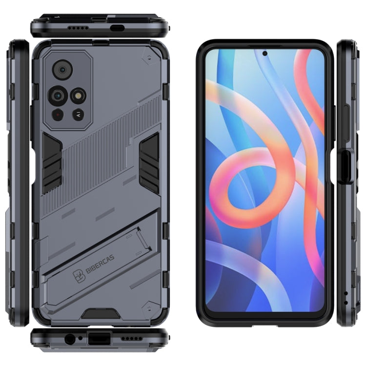 For Xiaomi Redmi Note 11 China Punk Armor 2 in 1 PC + TPU Shockproof Phone Case with Invisible Holder