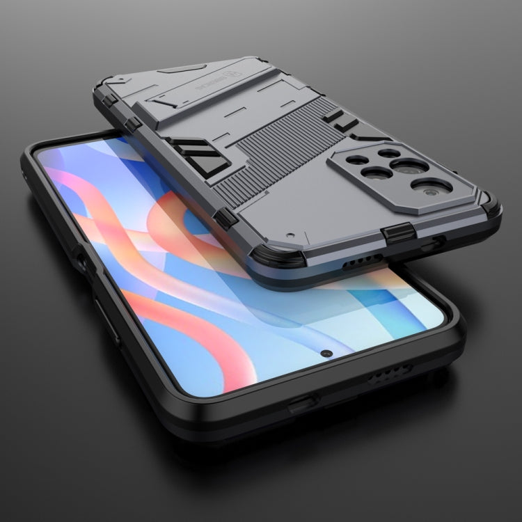 For Xiaomi Redmi Note 11 China Punk Armor 2 in 1 PC + TPU Shockproof Phone Case with Invisible Holder